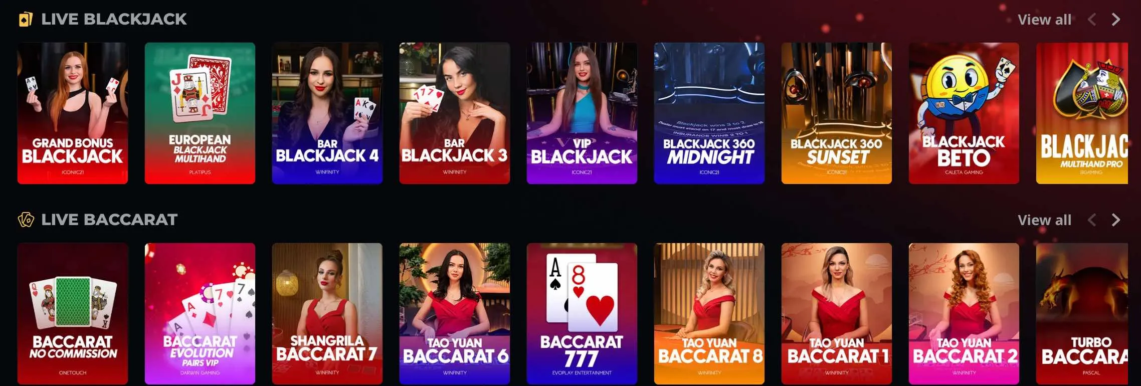Live casino Instant